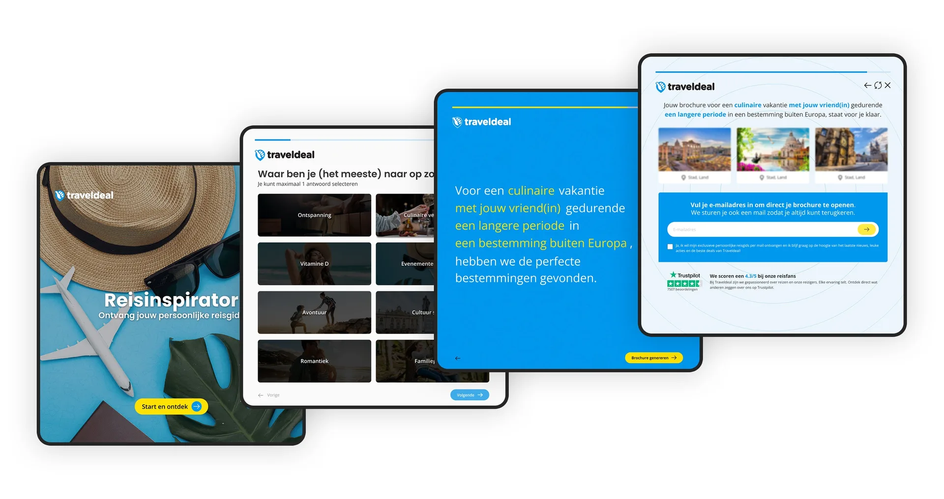 Personalized Traveldeal content across different screens